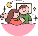 پیش‌نمایش فایل couple-sleeping-11967775 از پک ماه خانواده