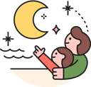 پیش‌نمایش فایل father-and-son-looking-at-moon-11967778 از پک ماه خانواده