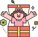 پیش‌نمایش فایل girl-with-gift-11967762 از پک ماه خانواده