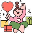 پیش‌نمایش فایل girl-with-gifts-11967781 از پک ماه خانواده