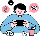 پیش‌نمایش فایل game-addiction-11982229 از پک مجموعه تصویرسازی شبکه‌های اجتماعی