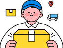 پیش‌نمایش فایل delivery-man-delivers-products-11981279 از پک شغل