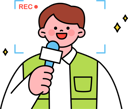 پیش‌نمایش فایل man-broadcasts-live-news-11981281 از پک شغل