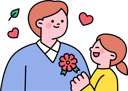 پیش‌نمایش فایل kid-gives-flowers-to-her-father-11981094 از پک خانواده خوشحال