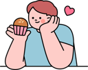 پیش‌نمایش فایل boy-eating-chocolate-muffin-11979551 از پک شکلات