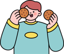 پیش‌نمایش فایل boy-eats-chocolate-cookies-11979567 از پک شکلات