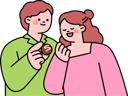 پیش‌نمایش فایل couple-eats-chocolate-balls-11979558 از پک شکلات