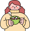 پیش‌نمایش فایل girl-drinks-hot-chocolate-11979568 از پک شکلات