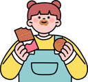پیش‌نمایش فایل girl-eating-chocolate-and-cookies-11979553 از پک شکلات