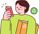 پیش‌نمایش فایل man-recycles-trash-can-11981990 از پک نجات زمین