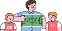پیش‌نمایش فایل coach-teaching-football-strategy-11982414 از پک ورزش های نوجوانان