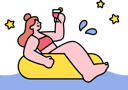 پیش‌نمایش فایل girl-enjoying-summer-drink-in-swimming-pool-11982381 از پک تابستان