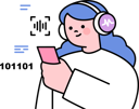 پیش‌نمایش فایل girl-looking-binary-code-in-mobile-11970628 از پک سیستم هوش مصنوعی