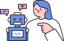 پیش‌نمایش فایل girl-pointing-robot-answer-11970604 از پک سیستم هوش مصنوعی