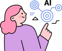 پیش‌نمایش فایل girl-working-and-ai-target-11970629 از پک سیستم هوش مصنوعی