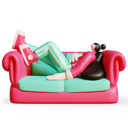 پیش‌نمایش فایل girl-relaxing-on-sofa-5616339 از پک بدن‌های زنانه نامتناسب کتی