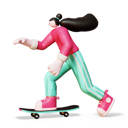 پیش‌نمایش فایل girl-riding-skateboard-5616336 از پک بدن‌های زنانه نامتناسب کتی
