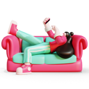 پیش‌نمایش فایل waman-checking-her-phone-while-sitting-on-sofa-5616334 از پک بدن‌های زنانه نامتناسب کتی