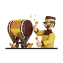 پیش‌نمایش فایل happy-man-playing-bedug-8193478 از پک رمضان کریم