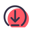 پیش‌نمایش فایل arrow-elliepse-download-down-install-save-receive-6 از پک رابط کاربری اندروید، جلد ۱