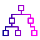 پیش‌نمایش فایل algorithms-data-flow-chart-hierarchy-square-analytics-4 از پک کسب و کار