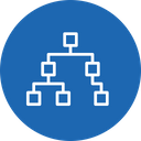 پیش‌نمایش فایل algorithms-data-flow-chart-hierarchy-square-analytics-6 از پک کسب و کار