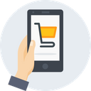 پیش‌نمایش فایل mobile-hand-cart-trolly-shopping-online-store-shop از پک گرفتن با دست