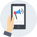 پیش‌نمایش فایل promotion-branding-announcement-mobile-hand-volume-speaker از پک گرفتن با دست