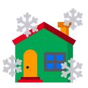 پیش‌نمایش فایل house-snowfall-christmas-xmas-snow-snowflame-winter-5 از پک کریسمس، جلد ۲