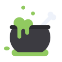 پیش‌نمایش فایل cauldron-poison-metal-pot-bone-halloween-magic-withcraft-potion از پک هالووین