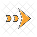 پیش‌نمایش فایل dashed-orange-arrow-12401716 از پک انواع پیکان