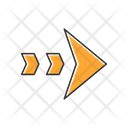 پیش‌نمایش فایل dashed-orange-arrow-4253245 از پک انواع پیکان