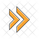 پیش‌نمایش فایل double-orange-arrow-4253257 از پک انواع پیکان
