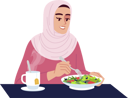پیش‌نمایش فایل arab-woman-eating-salad-with-hot-tea-4127847 از پک مردم در حال غذا خوردن