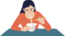پیش‌نمایش فایل chinese-woman-eating-noodles-with-chopsticks-4127848 از پک مردم در حال غذا خوردن
