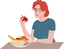 پیش‌نمایش فایل girl-enjoying-fresh-fruits-4127845 از پک مردم در حال غذا خوردن