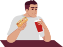 پیش‌نمایش فایل man-eating-junk-food-4127850 از پک مردم در حال غذا خوردن