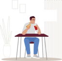 پیش‌نمایش فایل man-eating-junk-food-4127854 از پک فرهنگ غذایی