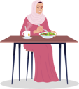 پیش‌نمایش فایل arab-woman-eating-salad-with-hot-tea-4127860 از پک فرهنگ غذایی
