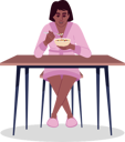 پیش‌نمایش فایل girl-eating-cereals-4127862 از پک فرهنگ غذایی