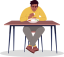 پیش‌نمایش فایل man-eating-rice-4127866 از پک فرهنگ غذایی