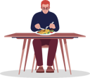 پیش‌نمایش فایل young-man-enjoying-seafood-4127867 از پک فرهنگ غذایی