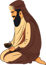 پیش‌نمایش فایل arab-man-holding-bowl-with-spoon-8589312 از پک شخصیت مردم مسلمان