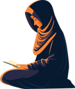 پیش‌نمایش فایل young-muslim-woman-reading-quran-8589319 از پک شخصیت مردم مسلمان
