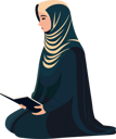 پیش‌نمایش فایل young-muslim-woman-reading-quran-8589320 از پک شخصیت مردم مسلمان