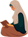 پیش‌نمایش فایل young-muslim-woman-reading-quran-8589321 از پک شخصیت مردم مسلمان