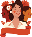 پیش‌نمایش فایل young-female-with-ribbon-and-flowers-8623293 از پک زنان جوان