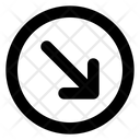 پیش‌نمایش فایل diagonal-down-right-arrow-1752310 از پک پیکان دایره ای