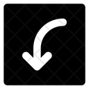 پیش‌نمایش فایل curved-left-down-arrow-1752260 از پک پیکان مربع