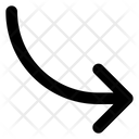 پیش‌نمایش فایل curved-down-right-arrow-1752105 از پک پیکان outline